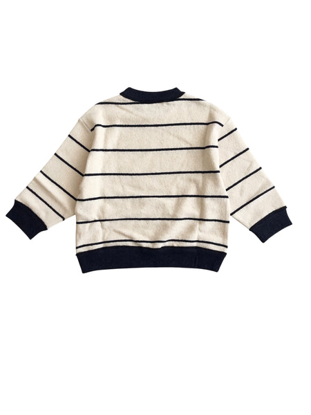 Maglia panna a righe carbone per bambino Fiorile 1645 120 