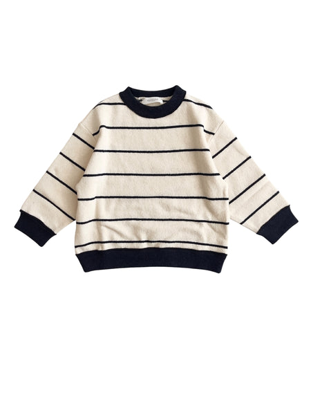 Maglia panna a righe carbone per bambino Fiorile 1645 120 