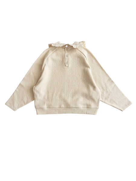 Maglia panna con colletto per bambina Fiorile 1765 120 