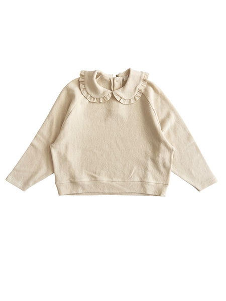 Maglia panna con colletto per bambina Fiorile 1765 120 