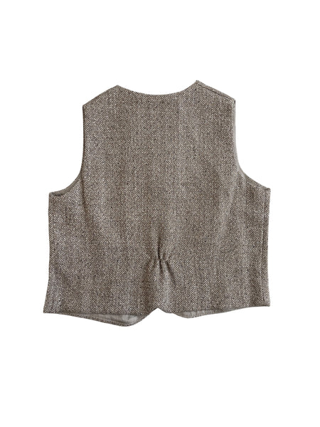 Gilet a spina di pesce tortora per neonato Fiorile 1800 001 
