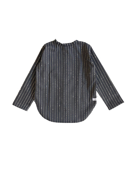 Camicia grigio scuro con righe bianche per neonata Gayalab 611C GRIGIO SCURO 