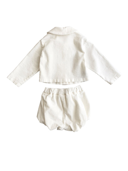 Completo latte in velluto a coste per neonata e bambina Il gufo A26GDX0001V6021 100 