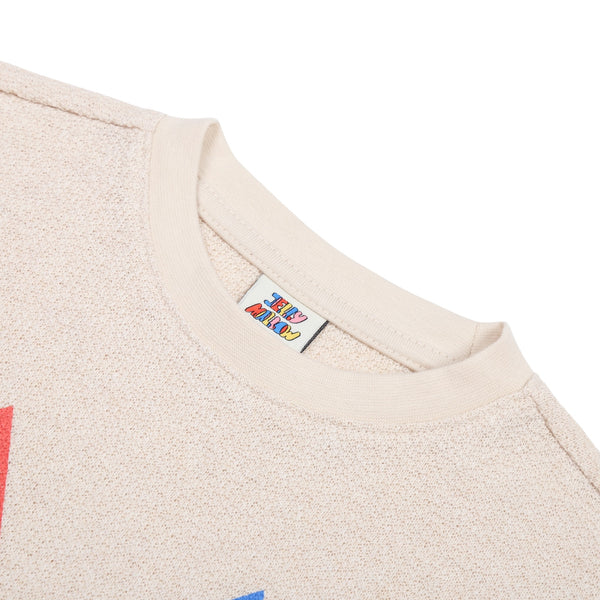 T-shirt panna con stampa multicolor per bambini Jelly Mallow JM2620105 HAPPINEZ 
