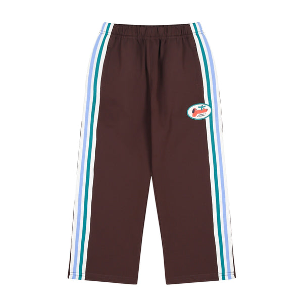 Pantalone prugna con righe colororate ai lati per bambini Jelly Mallow JM2620415 HAPPY BUDDY 
