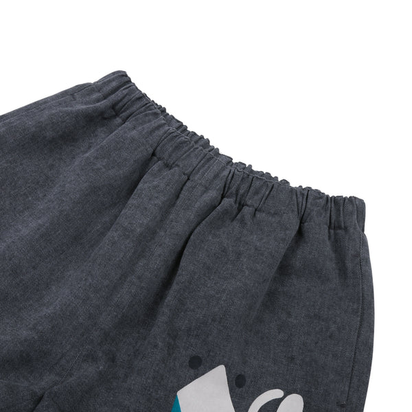 Pantaloni grafite con stampa per bambino Jelly Mallow JM2620425 COURAGE 