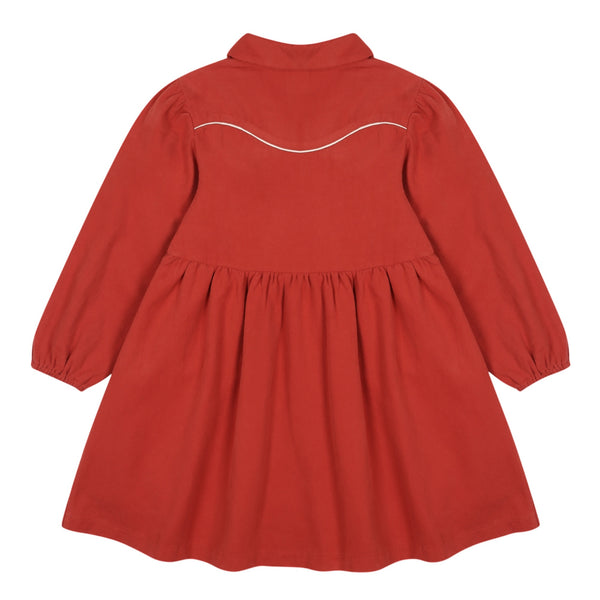 Abito rosso per bambina Jelly Mallow JM2620605 STAR WOVEN 