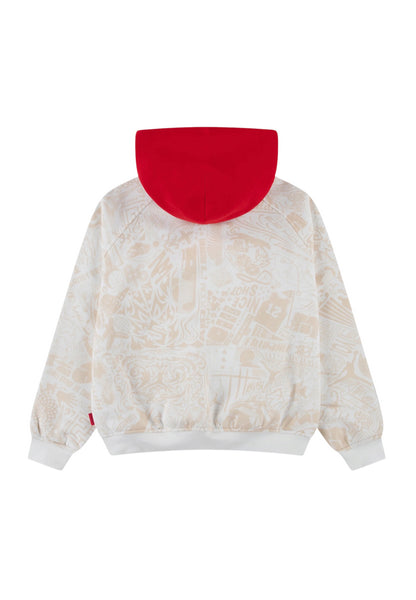 Felpa panna e rossa con logo per bambino Jordan 95G185 782 