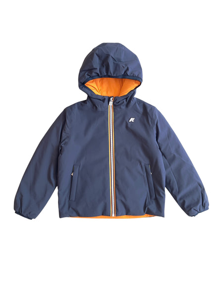 Giubbino reversibile blu e arancione per neonato e bambino K-WAY K71337W DA9 