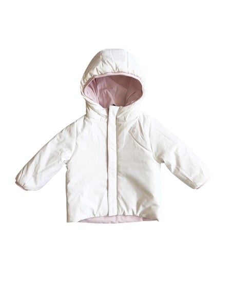 Giubbino reversibile rosa e bianco per neonata K-WAY K71338W DCT 