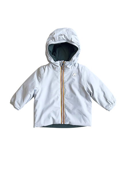 Giubbino reversibile celeste e verde per neonati K-WAY K71338W DD0 