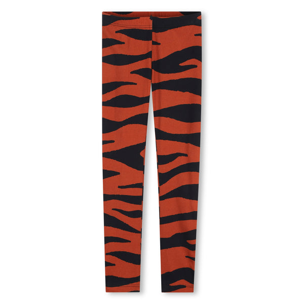 Leggings terracotta con stampa all over per bambina Kenzo K61964 Q50 