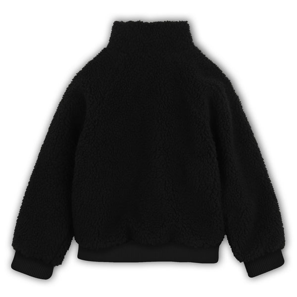 Giacca teddy nera per bambini Kenzo K62038 09B 