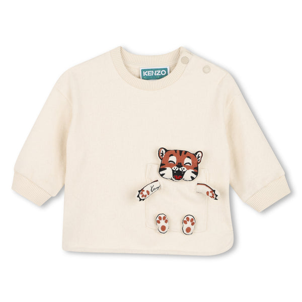 Completo felpa+tuta bianco panna per neonati Kenzo K62101 21G 
