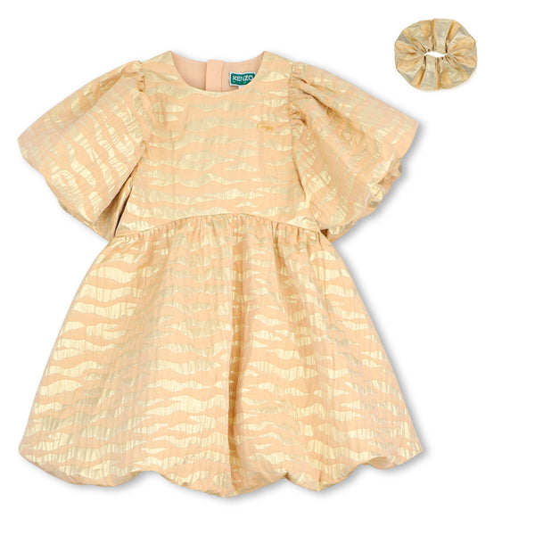 Abito d'orato per bambina con scrunchie Kenzo K62235 CP13 