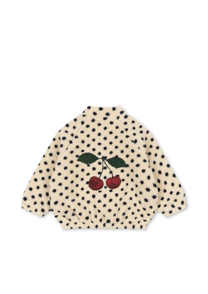 Giubbino teddy bianco a pois neri per neonata e bambina Konges slojd KS105712 DOT LUMIERE 