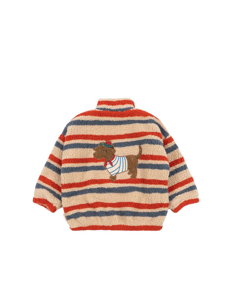 Orsetto a righe rosse e blu per neonato e bambino Konges slojd KS105712 TANGERINE STRIPE 