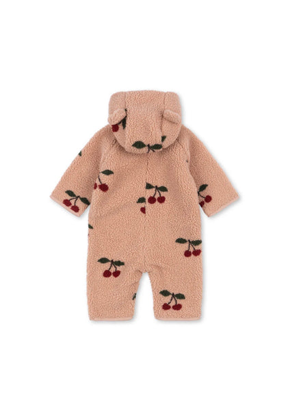 Tutina teddy rosa con stampa all over per neonata Konges slojd KS105721 GRANDE CERISE 