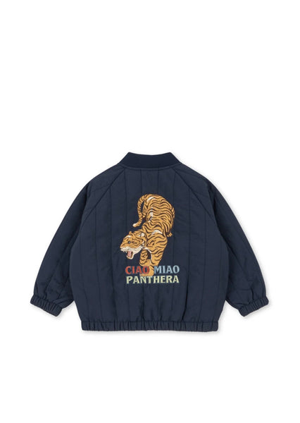 Bomber blu con ricamo per neonato e bambino Konges slojd KS105725 TOTAL ECLIPSE 