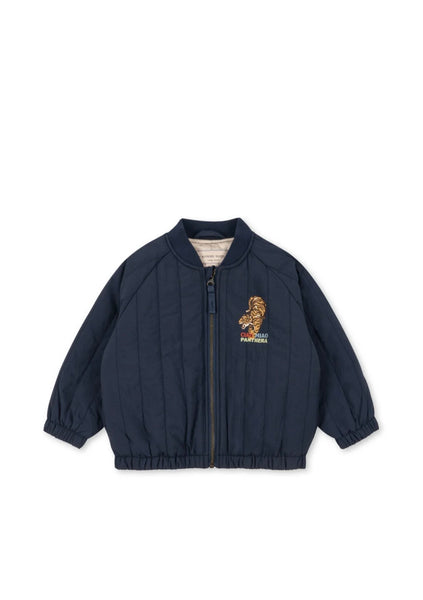 Bomber blu con ricamo per neonato e bambino Konges slojd KS105725 TOTAL ECLIPSE 