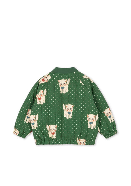 Bomber verde con stampa all over per neonata e bambina Konges slojd KS105731 DOT MIAO 
