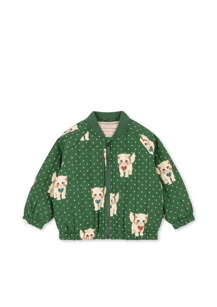 Bomber verde con stampa all over per neonata e bambina Konges slojd KS105731 DOT MIAO 