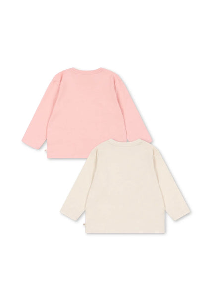 Set 2 t-shirt con logo per bambina Konges slojd KS105846 PINK/WHITE 