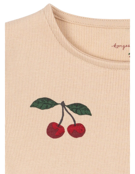 T-shirt rosa cipria con stampe all over per neonata e bambina Konges slojd KS105983 GRANDE CERISE 