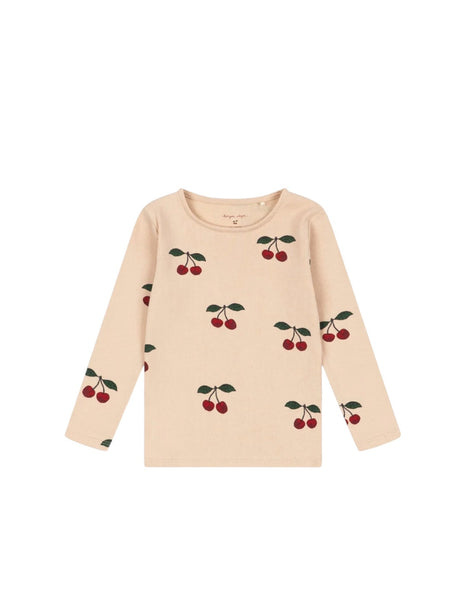 T-shirt rosa cipria con stampe all over per neonata e bambina Konges slojd KS105983 GRANDE CERISE 