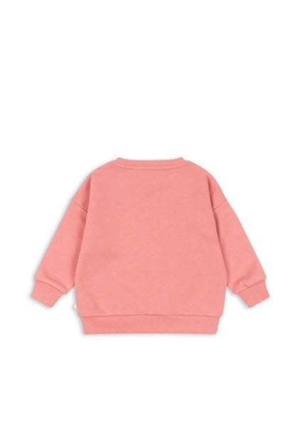 Felpa rosa fragola con paillettes per neonata e bambina Konges slojd KS106104 PEACH BLOSSOM 