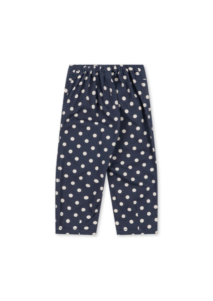 Pantalone blu notte con pois all over per bambina Konges slojd KS106188 DOT NUIT 