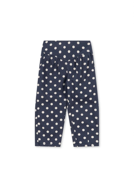 Pantalone blu notte con pois all over per bambina Konges slojd KS106188 DOT NUIT 