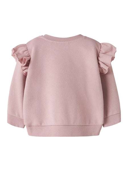 Felpa rosa con volant per neonata Lil' Atelier 13243989 ZEPHYR 