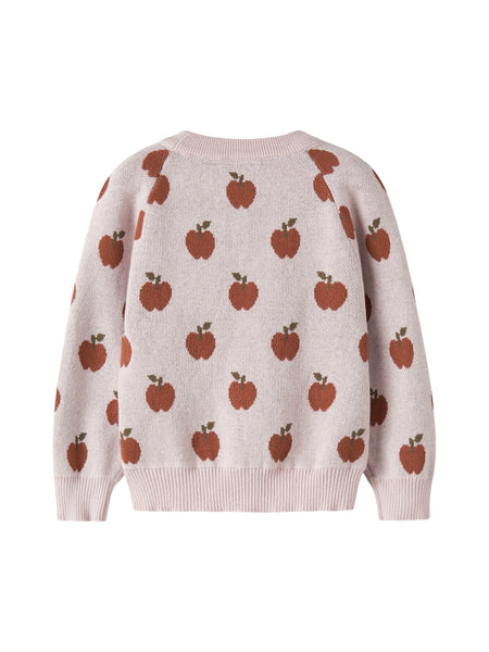 Maglia rosa con motivo all over per neonata e bambina Lil' Atelier 13245344 HUSHED VIOLET 