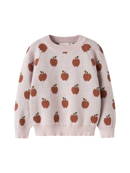 Maglia rosa con motivo all over per neonata e bambina Lil' Atelier 13245344 HUSHED VIOLET 
