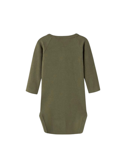 Body verde con taschino per neonato Lil' Atelier 13245701 WINTER MOSS 