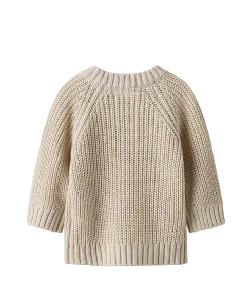 Maglia panna con scritta anteriore per neonati Lil' Atelier 13249060 TURTLEDOVE 