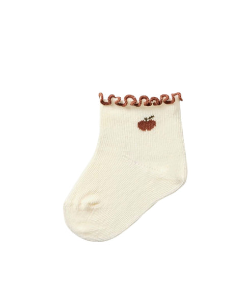 Calzini panna con ricamo mela per neonata Lil' Atelier 13253672 TURTLEDOVE 