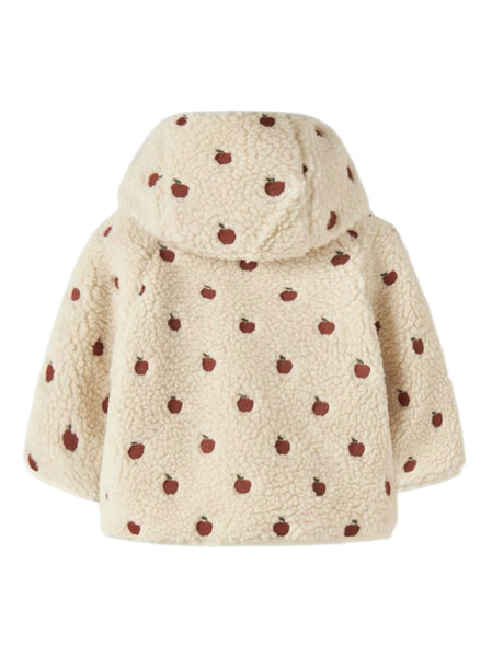 Giubbino teddy bianco panna per neonati Lil' Atelier 13255440 AOPAPPLES 