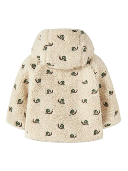 Giubbino in teddy bianco panna per neonati Lil' Atelier 13255447 TURTLEDOVE 