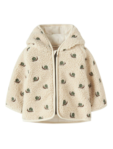 Giubbino in teddy bianco panna per neonati Lil' Atelier 13255447 TURTLEDOVE 