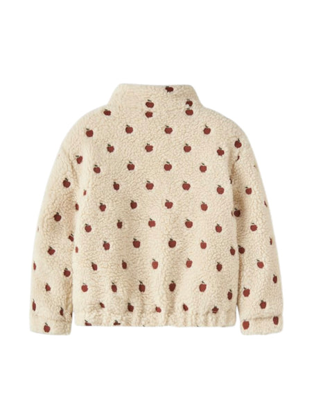 Giubbino teddy bianco panna per bambini Lil' Atelier 13255496 AOPAPPLES 