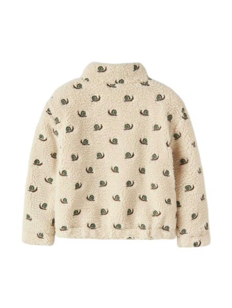 Giubbino in teddy bianco panna per bambini Lil' Atelier 13255521 AOPSNAIL 