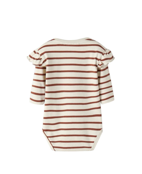Body a righe bianco e rosso per neonata Lil' Atelier 13257257 TURTLEDOVE 
