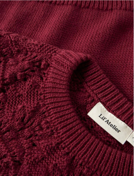 Maglia rosso per bambini Lil' Atelier 13261928 BIKING RED 