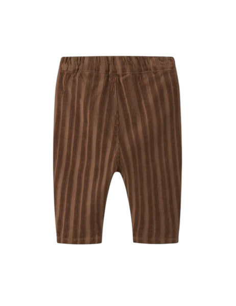 Pantalone marrone a costine per neonato Lil' Atelier 13262231 PARTRIDGE 