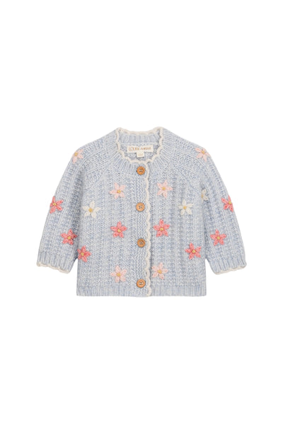 Completo maglia + coulotte celeste per neonata LOUISE MISHA C0132 CLOUD 