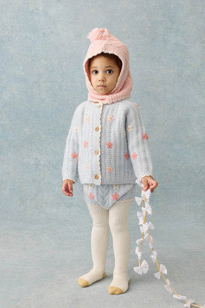 Completo maglia + coulotte celeste per neonata LOUISE MISHA C0132 CLOUD 