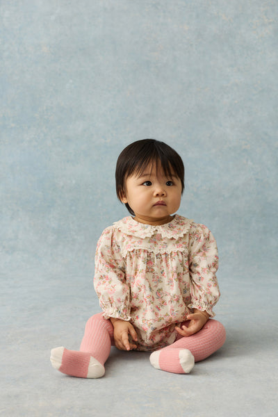 Body crema con stampe multicolor all over per neonata LOUISE MISHA R0340 CREAM CARNATION 