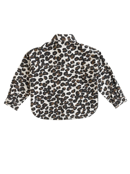 Camiciona con stampa animalier maculata all over per bambina LULU' LL4475 MACUL 